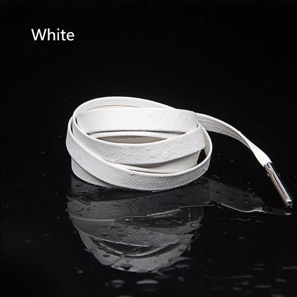 Weatherproof Leather Shoe Laces Metallic ShoeLaces - Picture 10 of 16